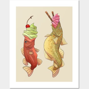 Taiyaki fish Posters and Art